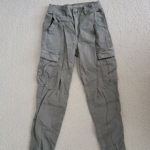 American Eagle Army Green Cargo Joggers Super Stretch Size 00